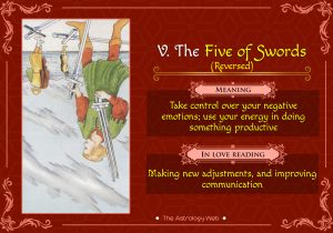 The Five Of Swords Tarot The Astrology Web   The Five Of Swords Reversed 300x210 