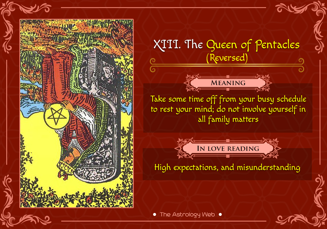 Die K nigin Der Pentacles Tarot Zauber Und Magie