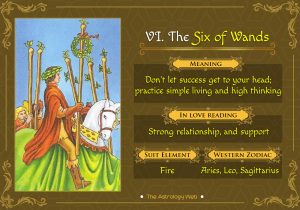 The Six Of Wands Tarot 