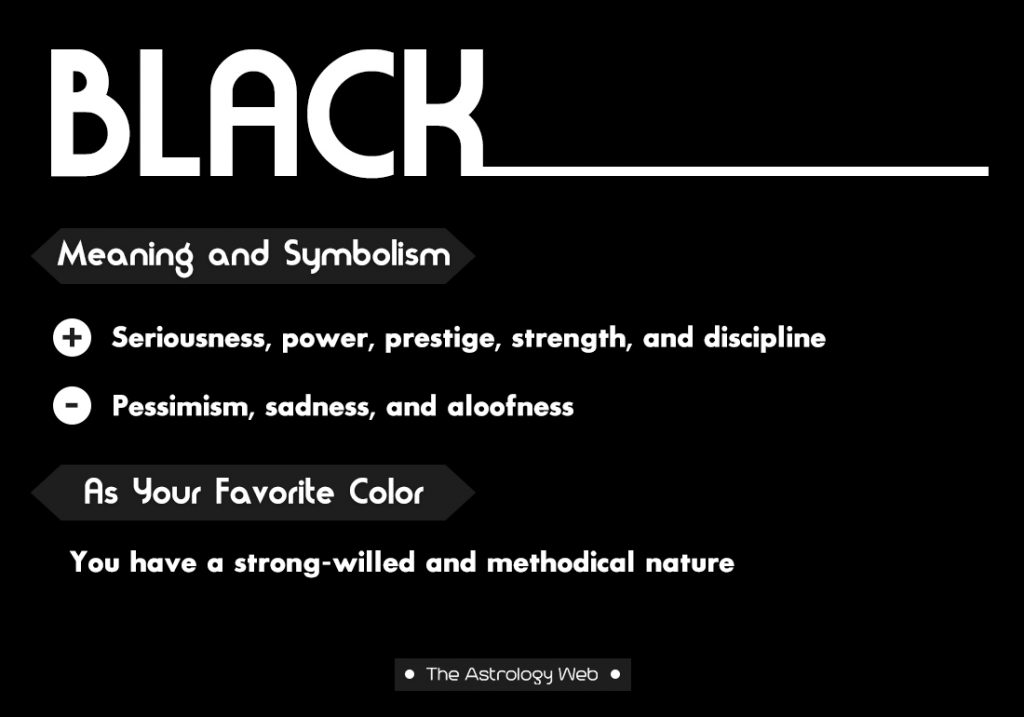 Black Color Meaning And Symbolism The Astrology Web